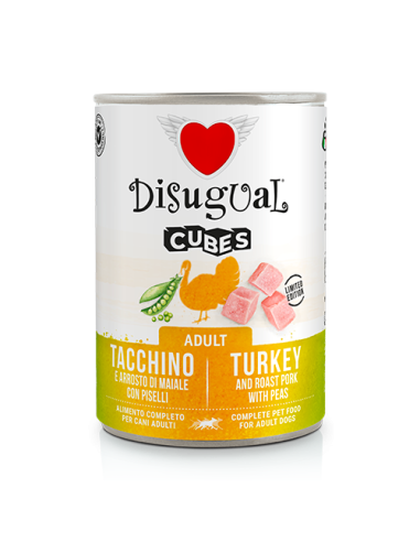 Disugual cubes adult con tacchino,arrosto di maiale con piselli 400 gr